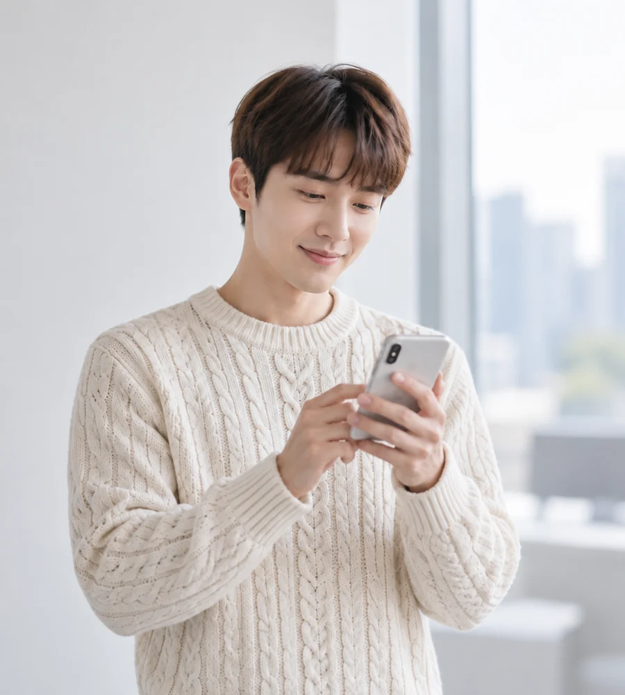해운대 개인돈 일수 상담을 휴대전화로 안내받는 고객