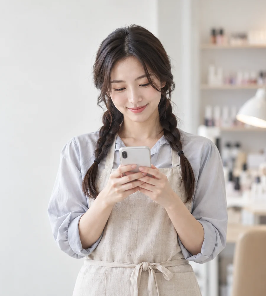 해운대 개인돈 일수 상담을 휴대전화로 안내받는 고객