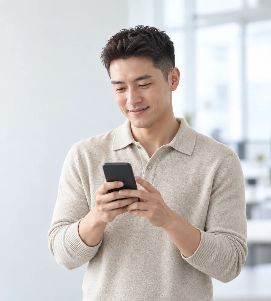 해운대 개인돈 일수 상담을 휴대전화로 안내받는 고객